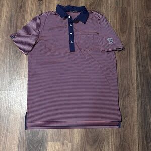 Men’s Ralph Lauren RLX Gold Polo Shirt - Pink and Blue